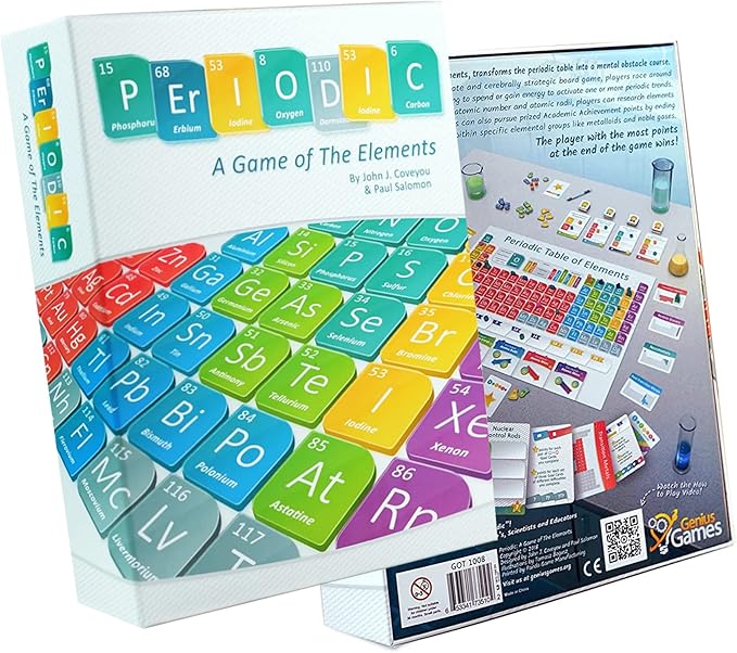 Periodic: A Game of the Elements | Periodic Table Board &amp Card Game About Atoms Elements &amp Compounds | A Strategy Board Game for Gamers &amp Educational Science Game for Kids or Family Game