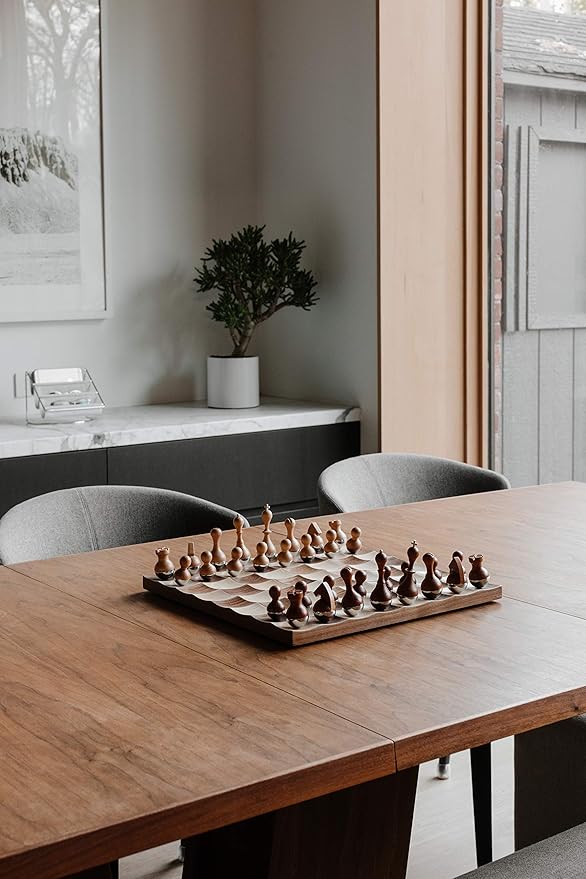 Umbra Wobble Chess Set Walnut