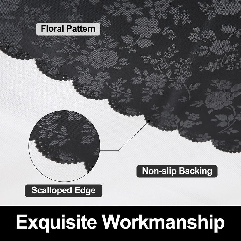 Smiry Rectangle Table Cloth, Waterproof Heavy Duty Vinyl Tablecloths, Wipeable Washable Table Cover for Kitchen and Dining Room (Black, 60" X 140")