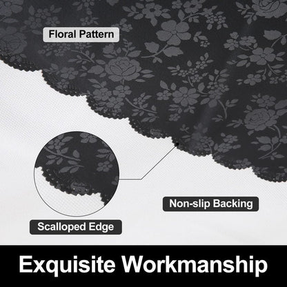 Smiry Rectangle Table Cloth, Waterproof Heavy Duty Vinyl Tablecloths, Wipeable Washable Table Cover for Kitchen and Dining Room (Black, 60" X 140")