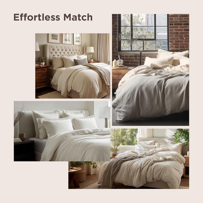 Bedsure Khaki Duvet Cover Set - Extra Soft King Size 3-Piece Bedding, 104x90 Inches with Zipper Closure & 2 Pillow Shams