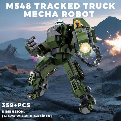 Transforming Mech Robot Building Blocks Set 4 Kinds of Destroy Warrior City Mecha Action Figure with Weapons Cool Creative Robots Toys Gift for Teens Boys 14+ (1448 PCS)
