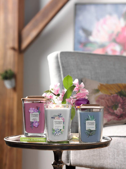 Yankee Candle Elevation Collection with Platform Lid Sugared Wildflower Scented Candle, Large 2-Wick, 80 Hour Burn Time