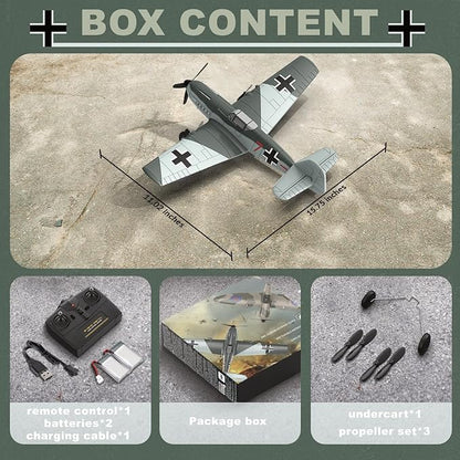RC Plane 3 Channel BF - 109 Remote Control Airplane 2.4GHz &amp 6 Axis Gyro Stabilizer 2 Batteries Included Ideal for Adults Beginners