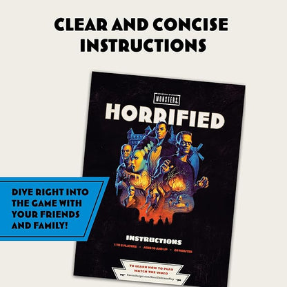 Ravensburger Horrified Games - Universal Monsters - Strategy Board Game - Boost Critical Thinking &amp Teamwork - Cooperative Gameplay - Unique Monster Challenges - 1 to 5 Players - Adults &amp Kids