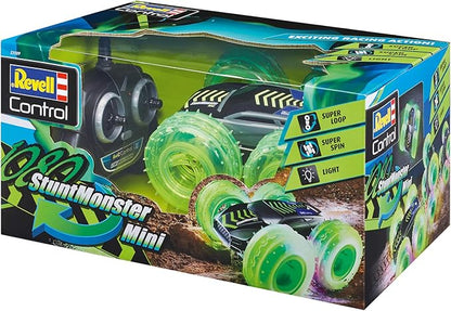 Revell Control 23509 RC Car Stunt Monster 1080 Mini 2.4GHz 4WD 4WD with Rollover Function Reversible tire with LED Remote Controlled car 24cm