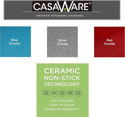 CasaWare Toaster Oven Baking Sheet - 10-Inch Interior, 12 1/8-Inch Exterior, Silver Granite Finish