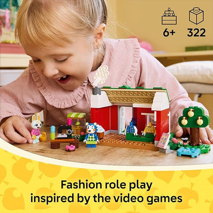 LEGO Animal Crossing Able Sisters Clothing Shop Building Toy - Animal Crossing Toy Figures and Playset for Kids Girls and Boys Ages 6+ - Pretend Play Gift Idea for Birthdays - 77055