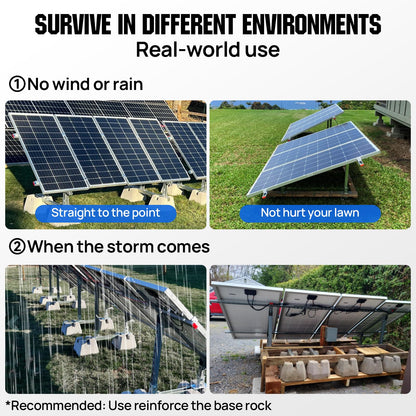 ECO-WORTHY Upgraded Solar Ground Mount Adjustable Multi-Pieces Solar Panel Mounting Brackets Kit System for 4pcs 200W/3pcs 300W/2pcs 400W Solar Panels for Ground,Open Space, Cabins and Backyard Sheds