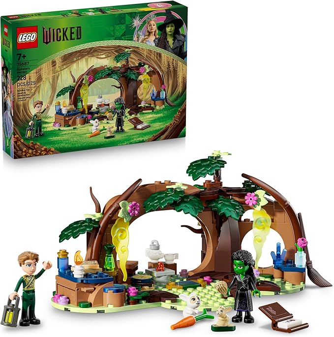 LEGO Wicked Elphaba’s Retreat Building Toy - Elphaba &amp Fiyero Toy Figures and Playset with Forest Friends - Pretend Play Building Blocks for Kids Ages 7+ - Wicked Gift for Girls &amp Boys - 7568