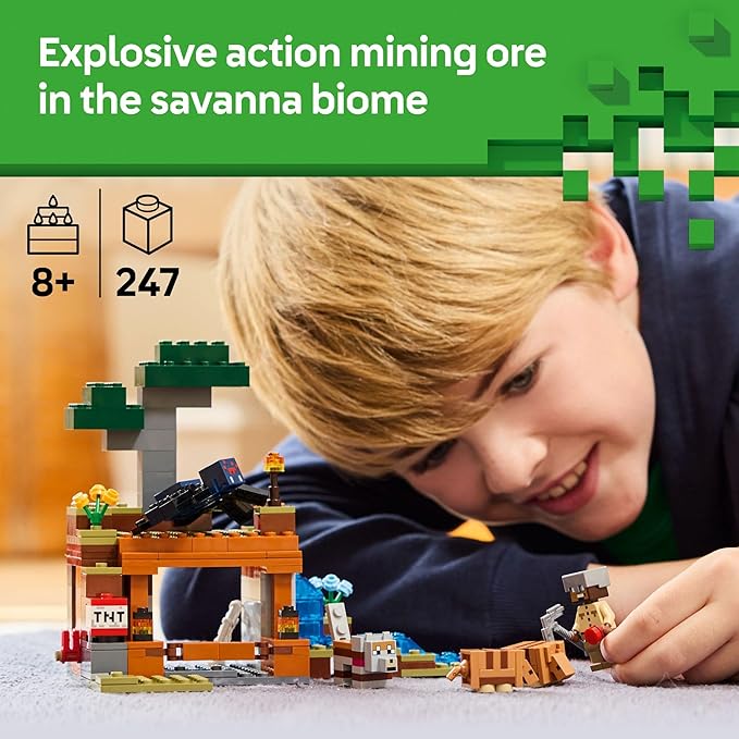 LEGO Minecraft The Armadillo Mine Expedition Toy Figures and Playset - Building Minecraft Toy for Kids Boys and Girls Ages 8+ - with Gaming Figures for Pretend Play - Gift Idea for Birthdays - 21269
