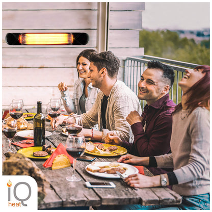 iQ Heat Wave 1500W Carbon Infrared Heater - Indoor/Outdoor Weatherproof Electric Heater with Tripod Stand and Remote - Experience Next-Level, Efficient Heating