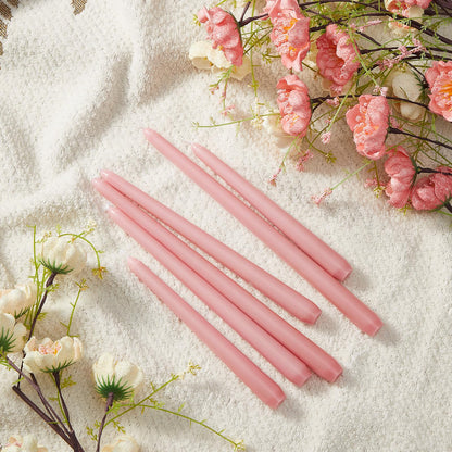 MTLEE Taper Candles 8/10/12 Multi Height Unscented Taper Candles 8 Burn Hours for Dinner Decorative Home Decoration Fall Thanksgiving Wedding Party Candlesticks(Pink,36)