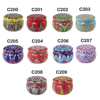 FWJUNHUYC Scented candle tin can drum metal packaging tinplate gift candy scented candle set tin box