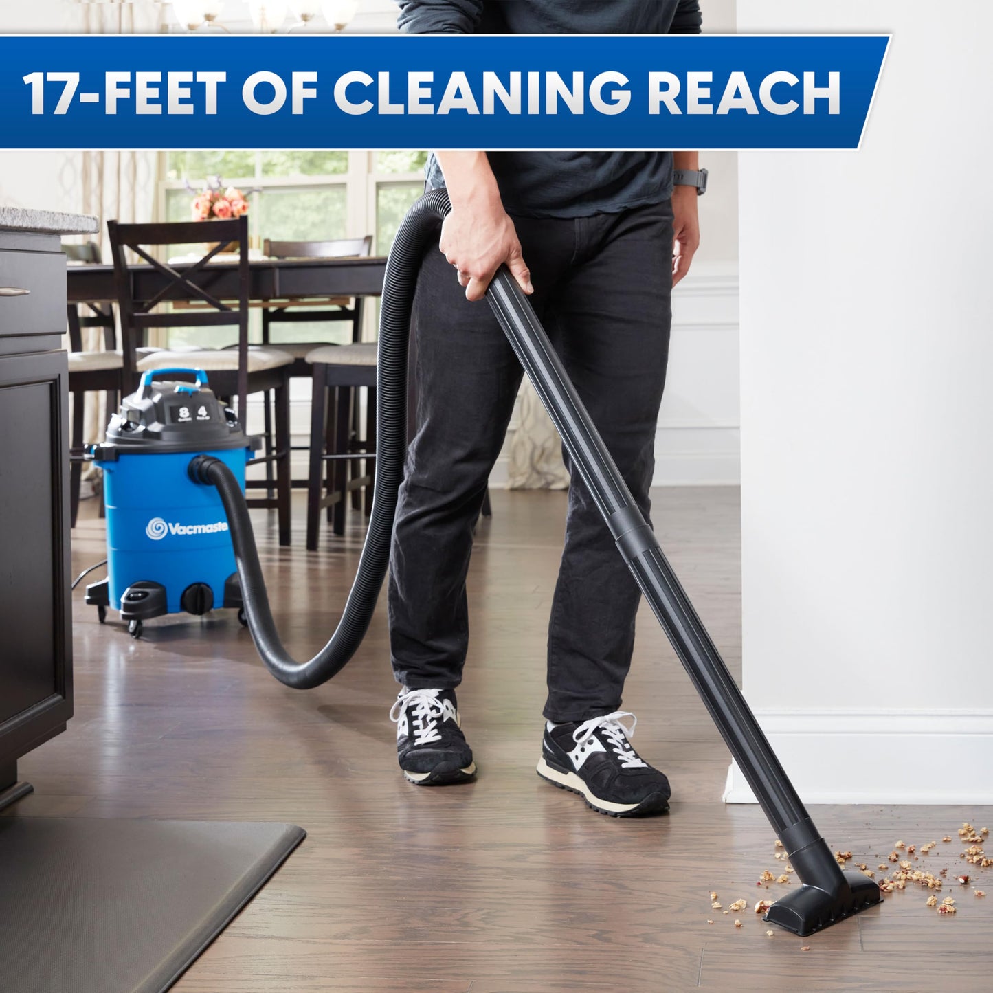 Vacmaster Blue Edition 8-Gallon* 4 Peak HP Wet/Dry Vacuum– VOC809PF