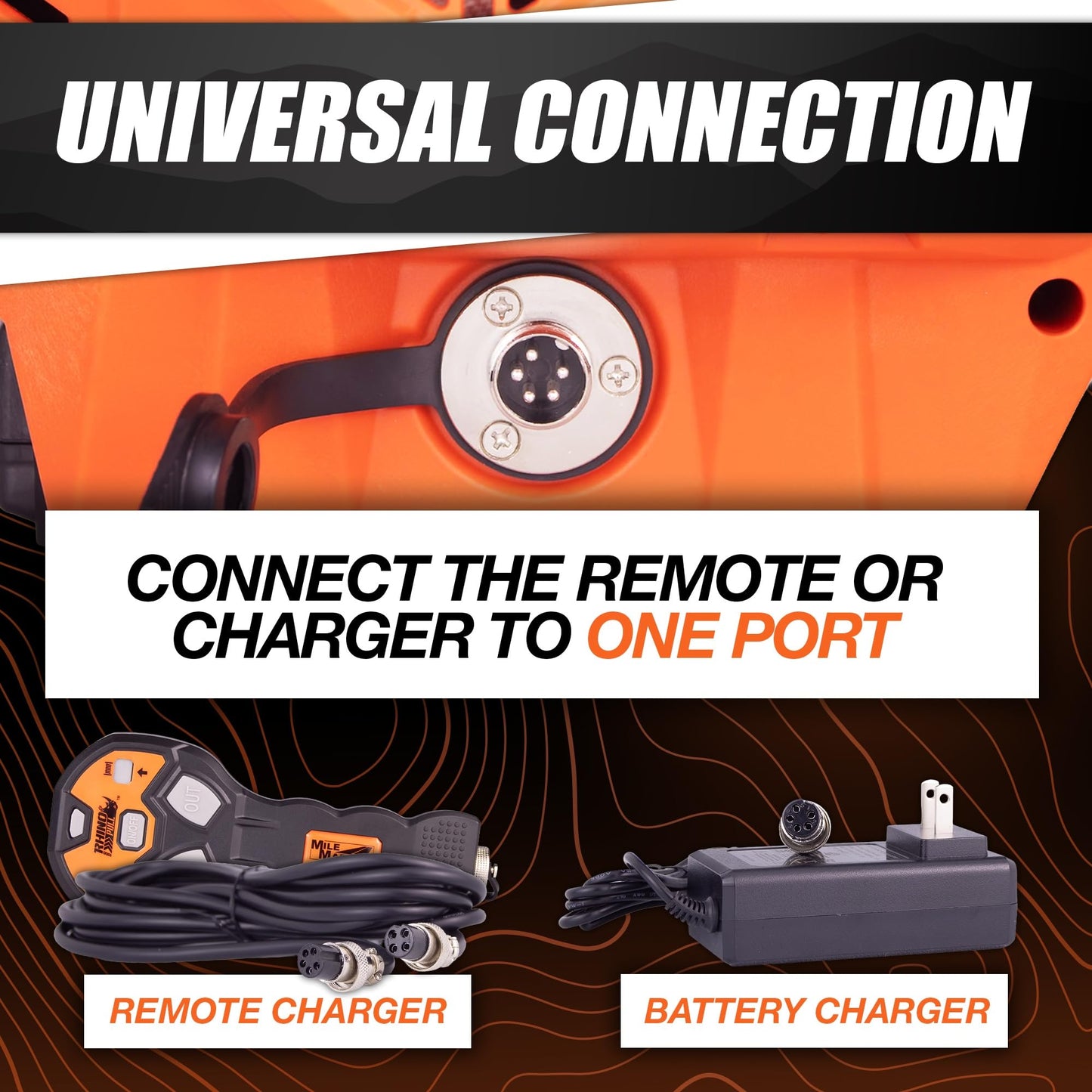Mile Marker 71-1000 71-1000-29 Rhino Pull 1000 Portable Electric Winch | 39 Feet of Synthetic Rope | Lifts or Pulls Up to 1000 Pounds | Includes Extra Battery
