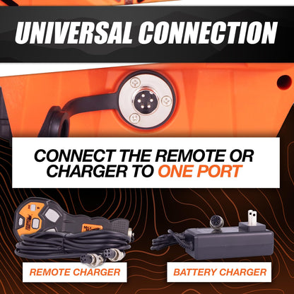 Mile Marker 71-1000 71-1000-29 Rhino Pull 1000 Portable Electric Winch | 39 Feet of Synthetic Rope | Lifts or Pulls Up to 1000 Pounds | Includes Extra Battery