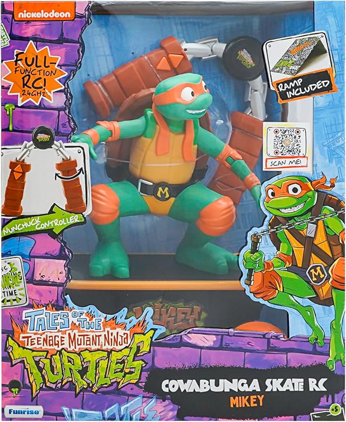Teenage Mutant Ninja Turtles Mikey Cowabunga Skate RC Car Toy Imitates Real Skate Tricks Ages 5+