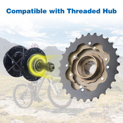 WEEROCK Bike Freewheel 7 Speeds, 14-28T Threaded Freewheel Screw On Bicycle Replement Part for MTB, Cruiser Bicycle