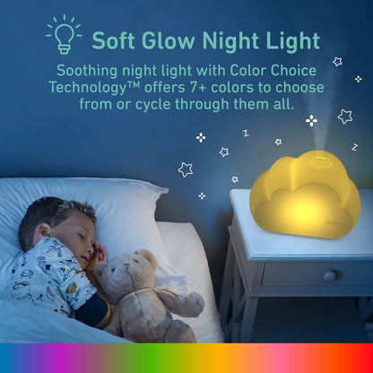 Pure Enrichment PureBaby Cloud Ultrasonic Cool Mist Humidifier Quiet Variable Mist for up to 24 Hrs Ideal for Baby Nurseries & Kids Bedrooms to Relieve Congestion Colds & Coughs, Night Light, BPA-Free