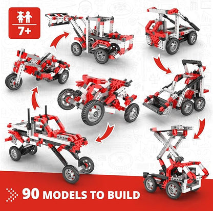 Engino- Inventor STEM Toys 90 Motorized Models Building Toys for Kids 7+ Engineering Kit Stem Projects Learning &amp Education Set Gifts for Boys &amp Girls