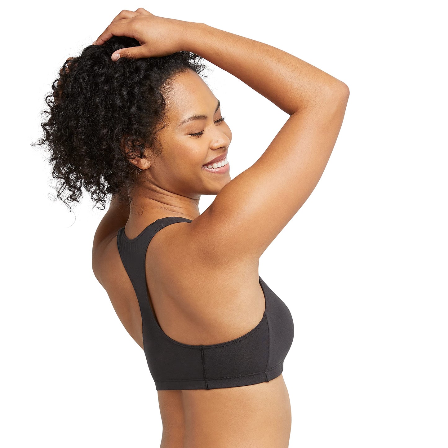 Hanes Women's Racerback Cotton T-Back Bralette (3 Pack)