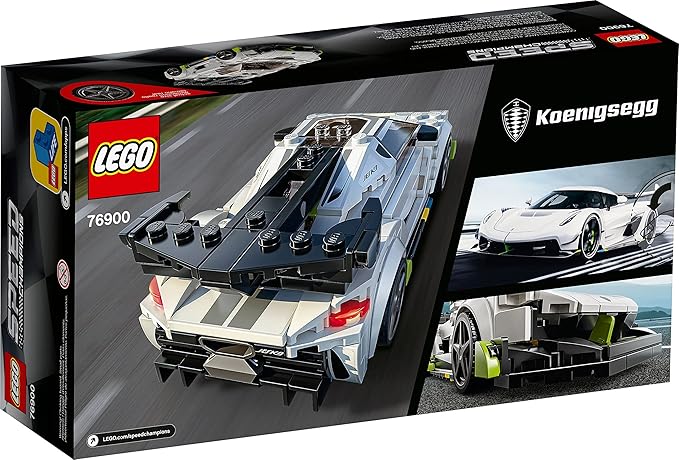 LEGO Speed Champions Koenigsegg Jesko 76900 Racing Sports Car Toy with Driver Minifigure Racer Model Set for Kids