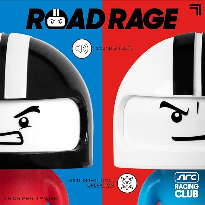 Sharper Image Road Rage Remote Control Cars Mini RC Speed Ejector Bumper Cars 2 Player Head to Head Battle Game with Ejecting Drivers Sounds &amp Lights Fun Indoor Kids Toys for Ages 6 and Up