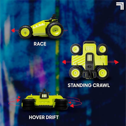Sharper Image® Slideways Racer – Drifting Stunt RC Car with Rechargeable Battery 3 Driving Modes 90-Degree Wheel Rotation LED Lights 2.4 GHz Remote Control High-Speed RC Stunt Car Toy for Ages 6+
