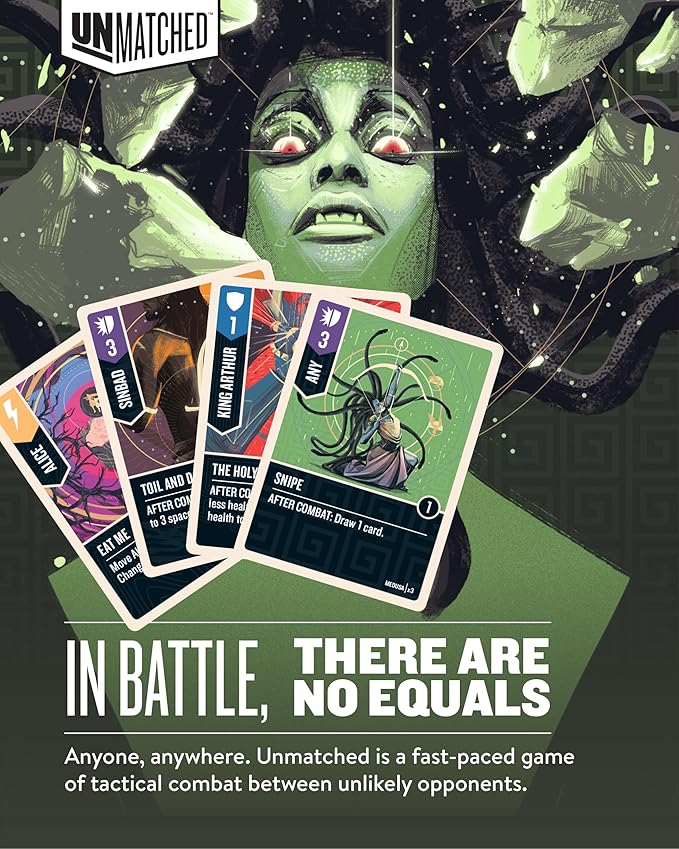 Restoration Games Unmatched Battle of Legends Vol 1 - Strategy Board Game for 2 to 4 Players - Expansion with 4 Heroes and Battlefields - 20-40 Min Playtime - Ages 9+