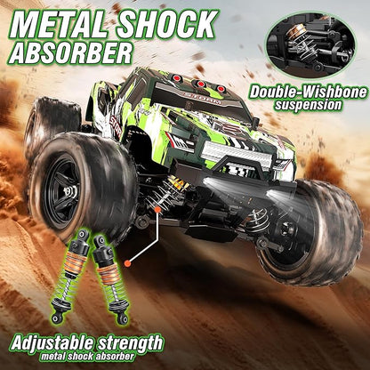 1:18 All Terrain RC Car for Adults &amp Boys (HS18305) 4WD Off-Road RC Truck High Speed Fast 40+ KPH 4X4 Waterproof Remote Control Car with 2 Rechargeable Batteries
