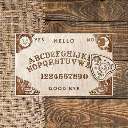 Medium Classic - Wooden Spirit Board - Spirit Board - Handmade Talking Spirit Board With Wooden Planchette - Handmade Wooden Premium Quality Talking Board (Medium Classic Style)