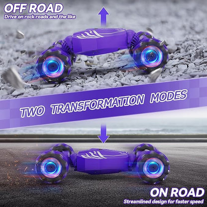 Dysaim Gesture RC Car Birthday Gifts Toys for Boys Girls Age 6-12 4WD Remote Control Car 360° Rotate Transform Drift RC Cars with Lights Music Sprayer 2.4Ghz Hand Controlled