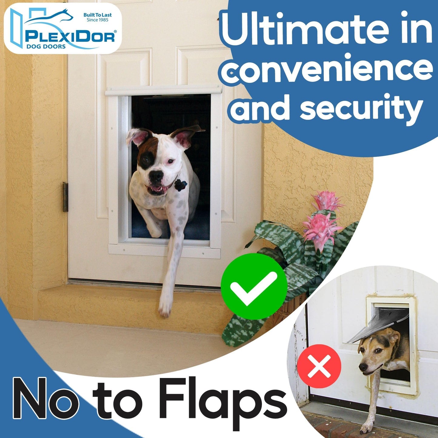 PlexiDor Performance Pet Doors Electronic Dog Door Large Bronze Door Mount