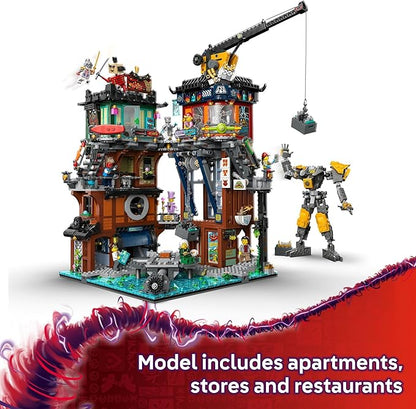 LEGO NINJAGO City Workshops Building Toy - Ninja Set for Boys &amp Girls Ages 14+ - Gift for Teens - Includes 10 Minifigures and a Mech - for Play and Display - 71837