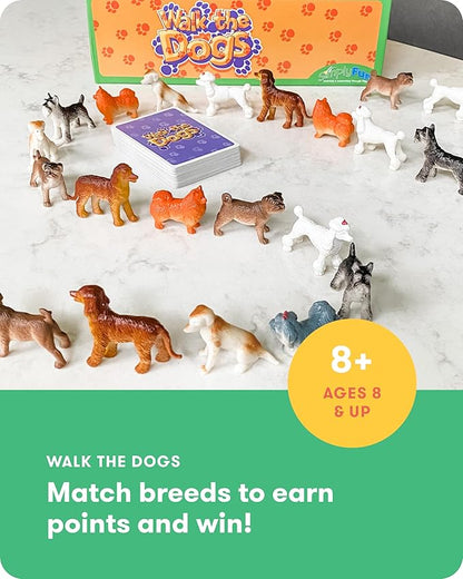 SimplyFun Walk The Dogs Math Game - One of The Most Fun Games for Kids Ages 8 and Up - Play to Practice Counting &amp Sorting- 2 to 5 Players
