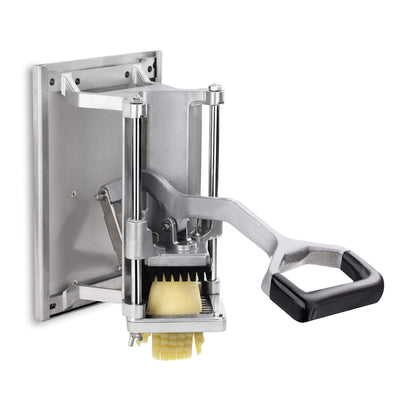 New Star Foodservice Extra Heavy Duty French Fry Cutter 3/8" with Wall Bracket, Fixed Counter or Wall Mount, Cast Iron and Aluminum Body with Stainless Steel Components