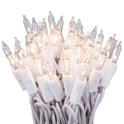 612 Vermont 100 Clear Christmas Lights on White Wire, UL Approved for Indoor/Outdoor Use, 18 Foot of Lighted Length, 20 Foot of Total Length