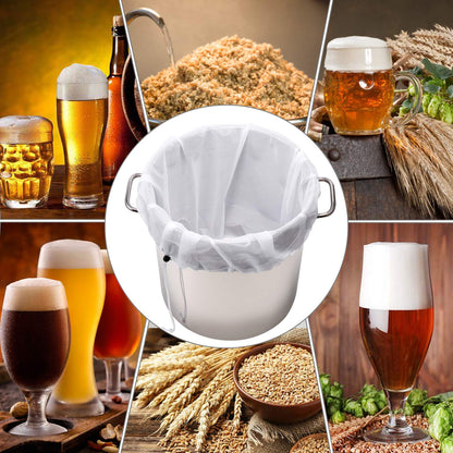 Brew Bags Reusable 3 Pack, Extra Large 26"x22" Fine Mesh Strainer Bag for Home Brewing Hops Grains Wine Beer Making Drawstring Straining Brew in a Bag