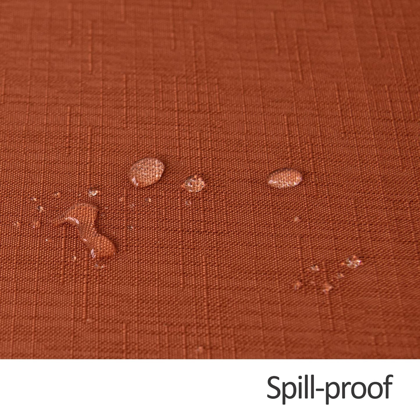 maxmill Fall Tablecloth Stain Resistant Waterproof Wrinkle Resistant Spillproof Washable Soft Slubby Textured Table Cloth for Dining Room, Harvest Thanksgiving Dinner, Rectangle 60 x 140 Inch, Rust