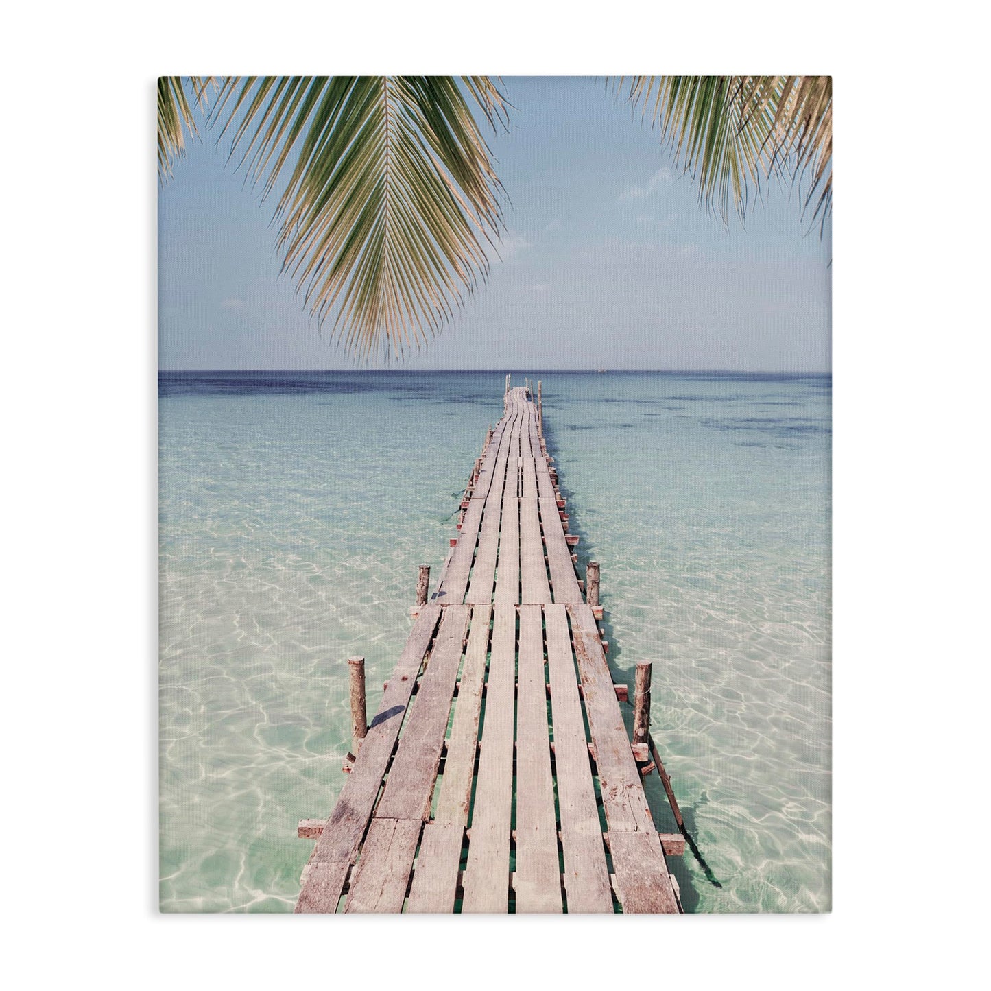 Stupell Industries 'Tropical Dock on Beach'| Canvas Art