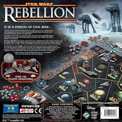 Asmodee Star Wars: Rebellion Board Game - Epic Galactic Empire vs Rebel Alliance Conflict Tabletop Miniatures Strategy Game for Adults Ages 14+ 2-4 Players 3 Hour Playtime