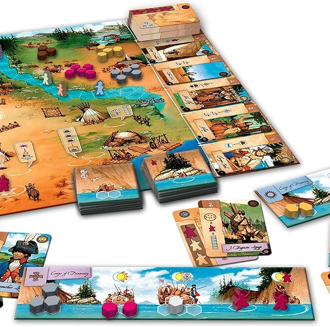 Ludonaute Lewis &amp Clark The Expedition Second Edition - Ludonaute Games Strategy Board Game Ages 14+ 1-5 Players 120 Min