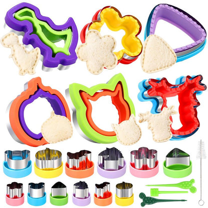 laxizar 6 Pack Sandwich Cutters Cookie Cutters Sandwich Maker Bread Maker Lunchbox 12 Small Cookie Cutters