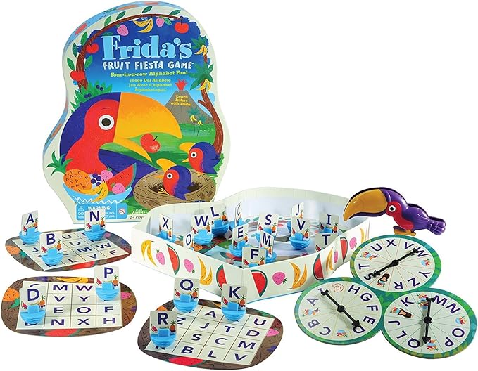 Educational Insights Frida's Fruit Fiesta - Toddler Board Games ABC Learning Toys for Kids Ages 3-5 Preschool Learning Activities Letter Matching Game Alphabet Bingo Classroom Games for Ages 4+