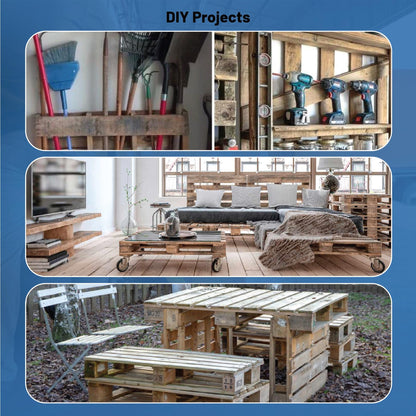 Greaton, Wooden Pallets, Easy for Commercial Use, Strong Sturdy Structure, 38x36x5, 2 Pcs, Wood Finish