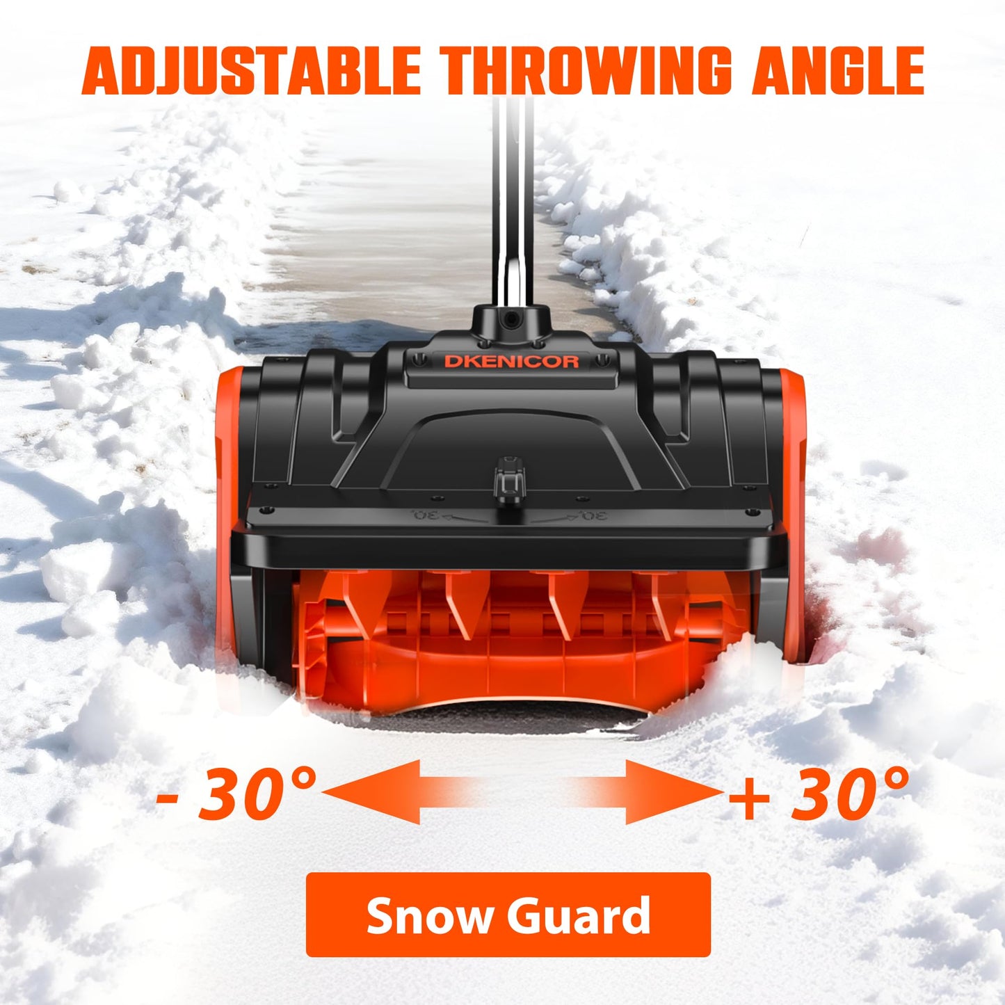 40V Cordless Snow Shovel, 13-Inch | 2 x 40V 4.0A Battery Powered Snow Blower, Powerful Brushless Electric Snow Shovels with Quick Charger & Directional Plate for Pathway, Patio, Deck, Driveway