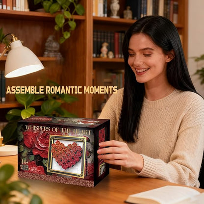 Red Rose Building Set Compatible with Lego Flowers Bouquet Botanical Collection Wall &amp Table Art Decor for Lover Adults Girls -1871PCS