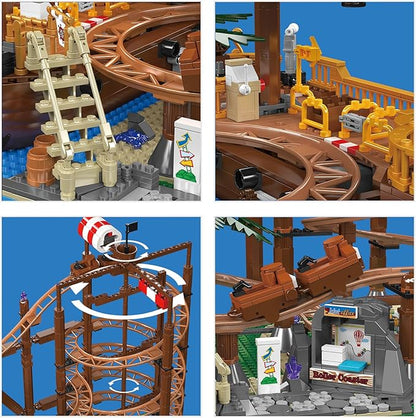 Roller Coaster Building Set Track Model Kit for Teens Boys Son Grandson Nephew Building Lovers. Kids Jigsaw Puzzle Christmas Birthday Gift -2174 Pieces (Double Helix)