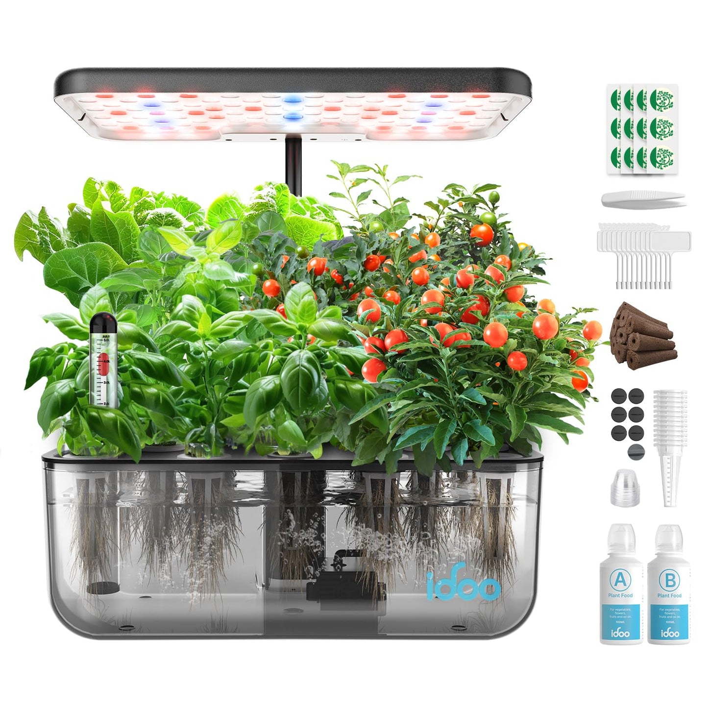 iDOO Hydroponics Growing System Kit & Growth Sponges 60 Pcs